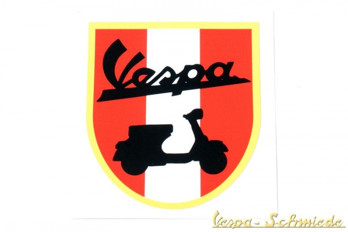 Aufkleber "Vespa - Österreichische Flagge"